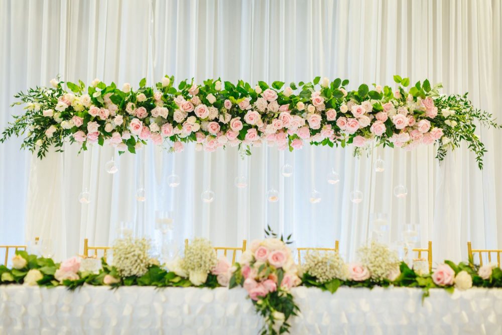 Fairmont Waterfront Wedding head table