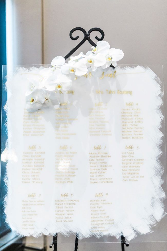 Swaneset wedding Tahni Godfrey seating chart