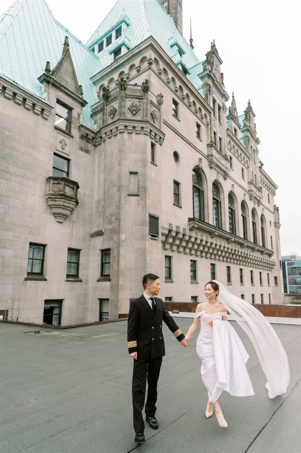 Fairmont Hotel Vancouver Staircase Wedding Paradise Events