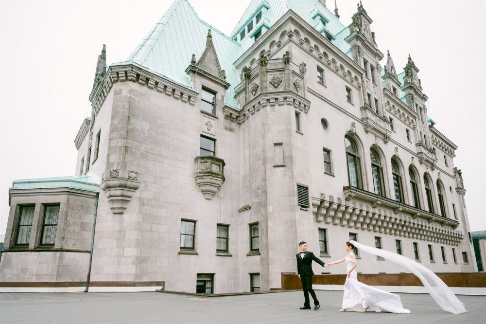 Fairmont Hotel Vancouver Staircase Wedding Paradise Events