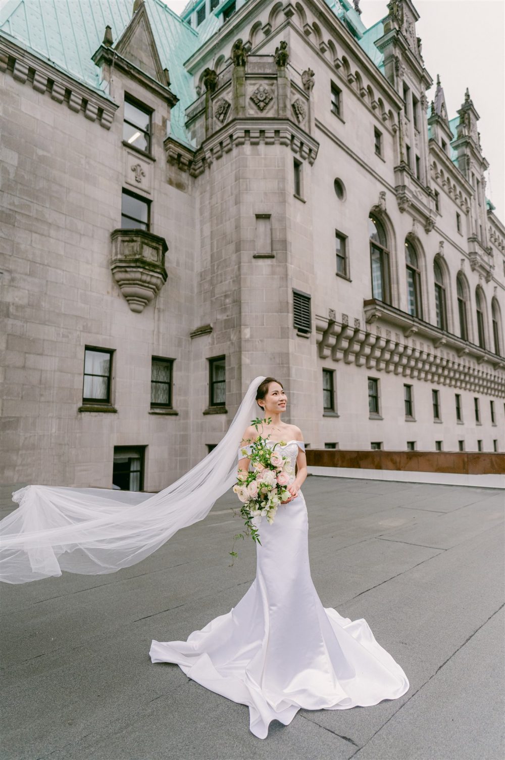 Fairmont Hotel Vancouver Staircase Wedding Paradise Events