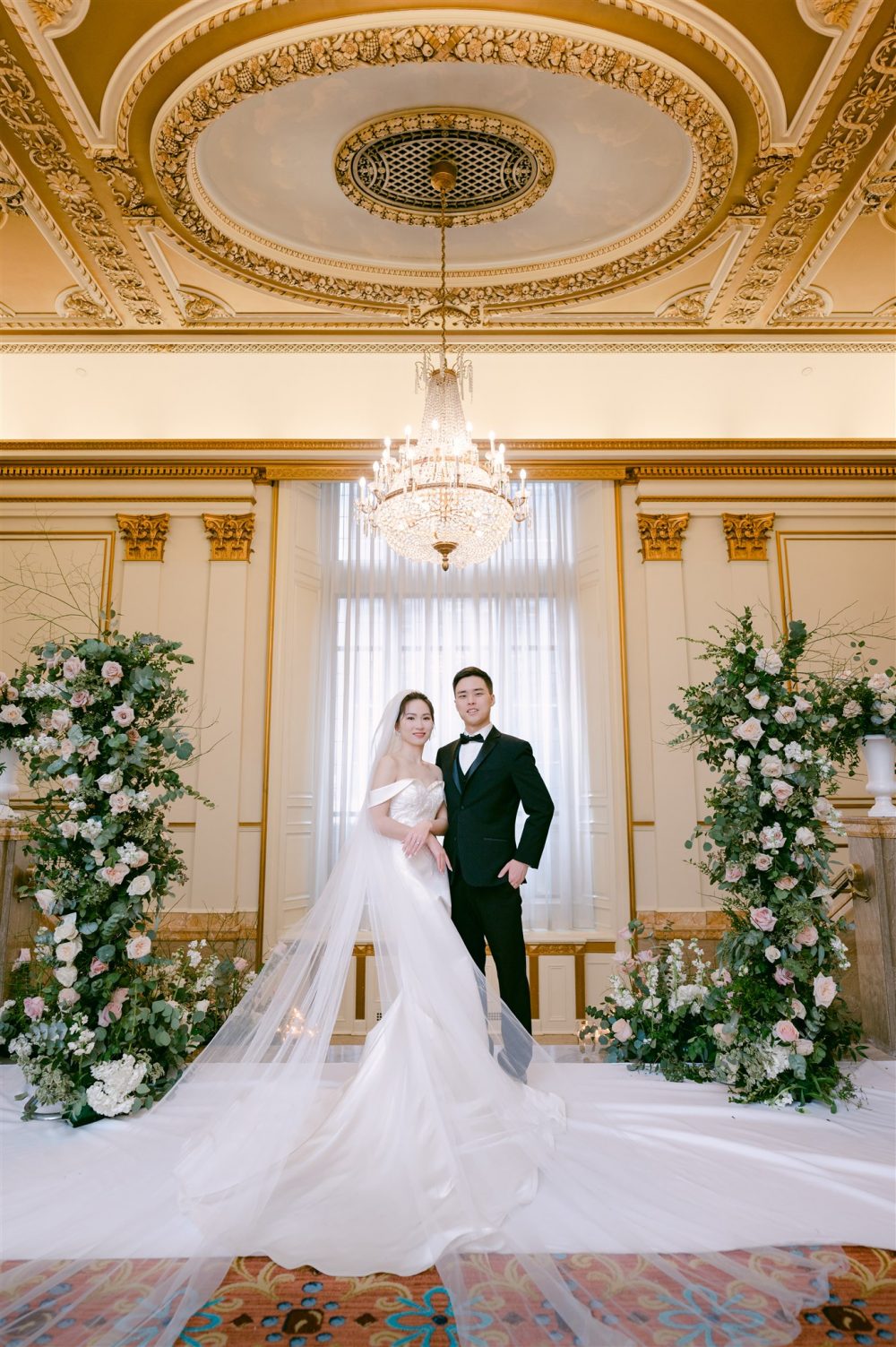 Fairmont Hotel Vancouver Staircase Wedding Paradise Events