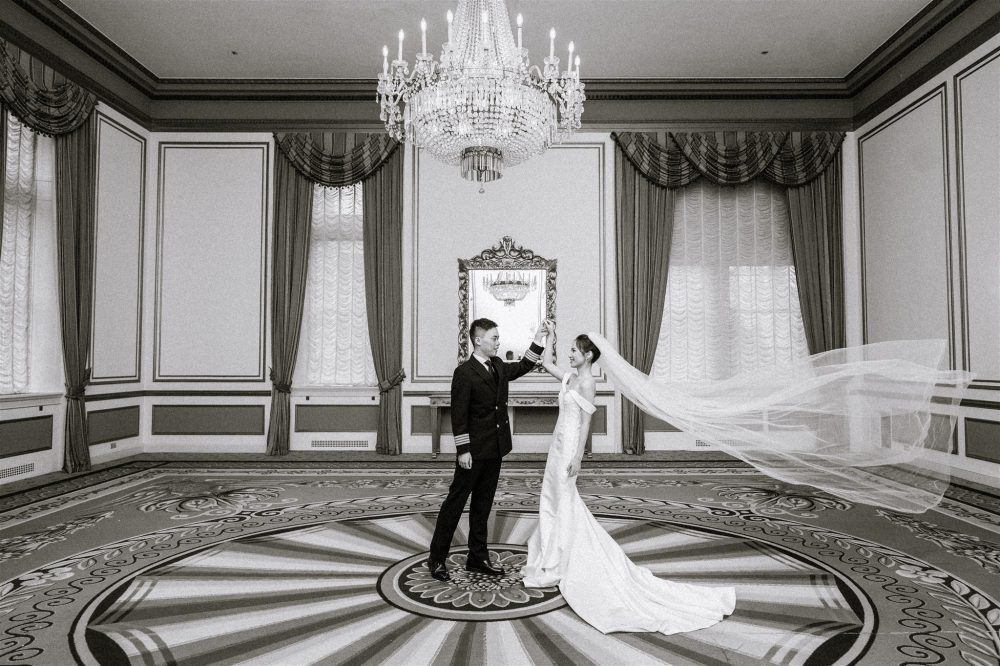 Fairmont Hotel Vancouver Staircase Wedding Paradise Events